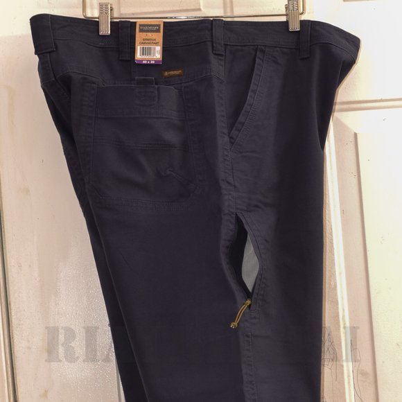 BLUE (NAVY) NWT Men's stretch Canvas pant Legendary Outfitters - Picture 5 of 9